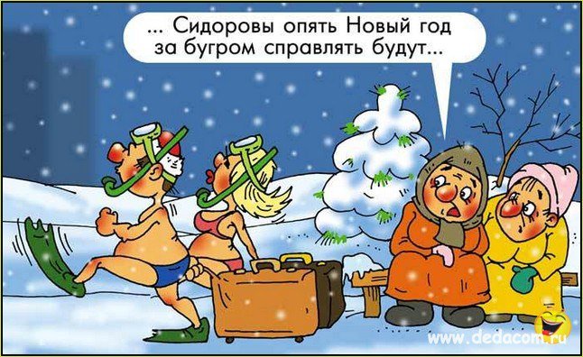 встреча нового года карикатура