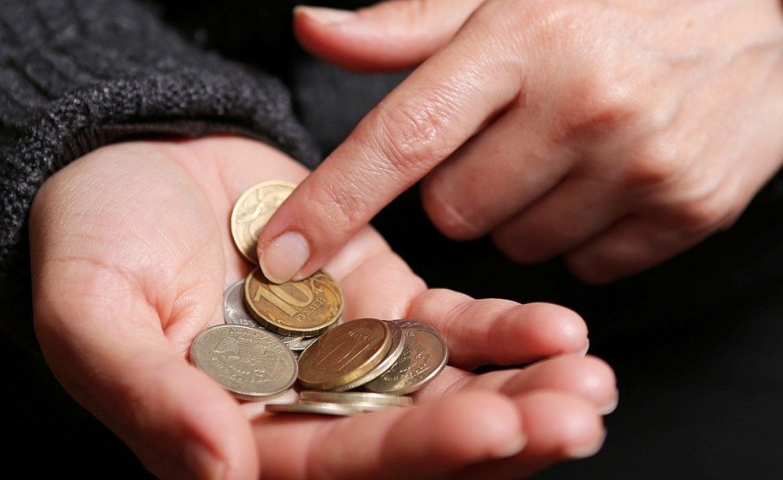 мелочь в руке