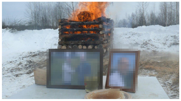 на погребельном костре