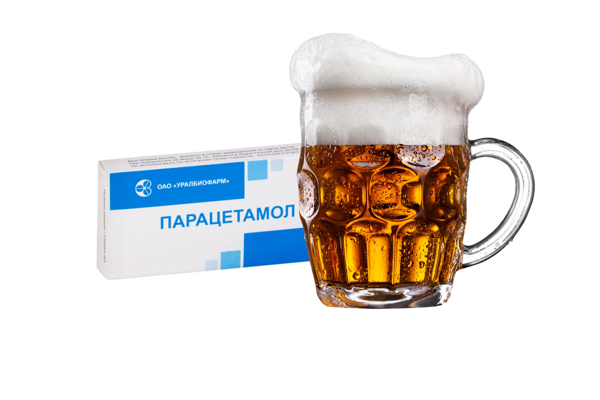 Какой эффект от парацетамола и пива при головной боли