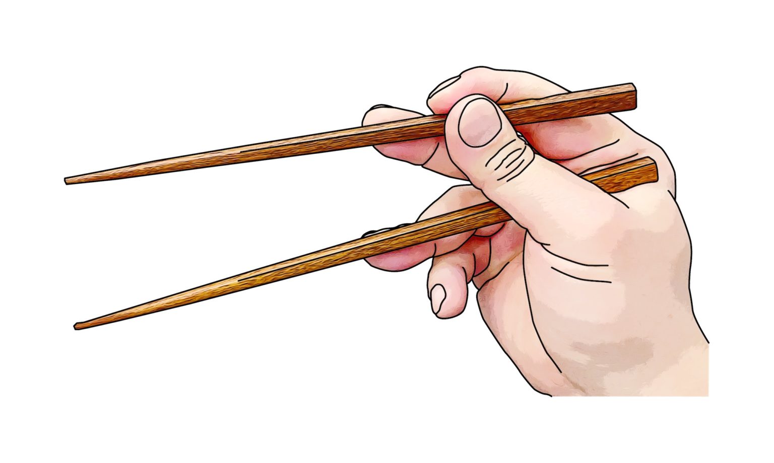 Как правильно брать палочки для суши