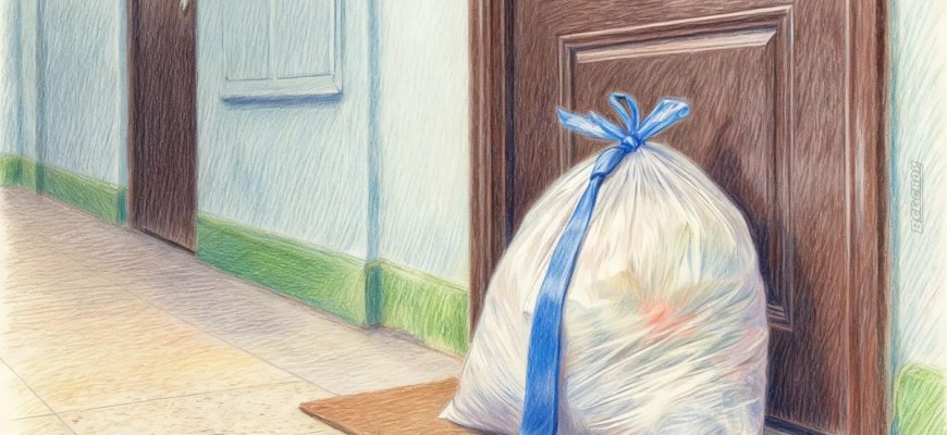 О штрафе за оставленный возле квартиры пакет с мусором