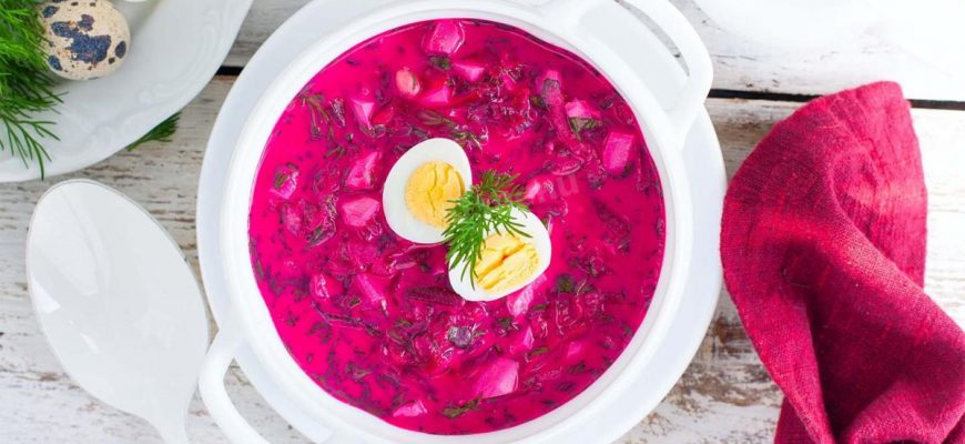 Классический холодный свекольник: Рецепт